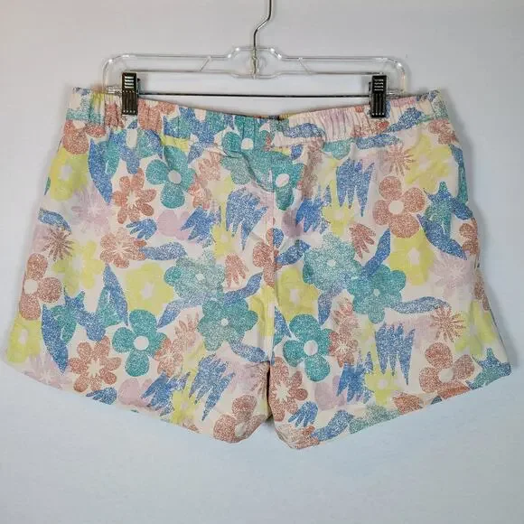 Patagonia Womens Barely Baggies Shorts Size L Multicolor Floral Hawaiian Beachy - Picture 9 of 9